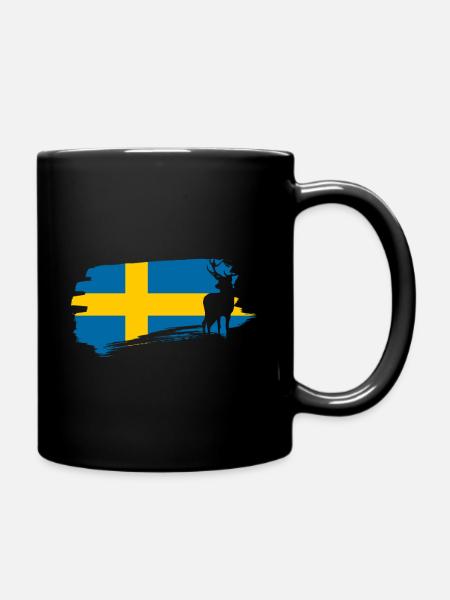 Schweden - Tasse einfarbig - Schwarz