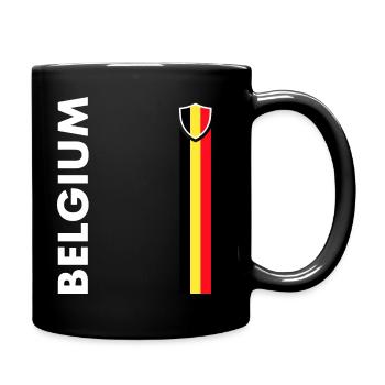 Football Drapeau drapeau drapeau Belgique Soccer - Mug uni - noir - Droite