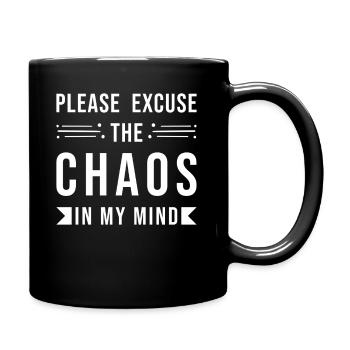 Chaos Fou Déconcerté Drôle de sort - Mug uni - noir - Droite