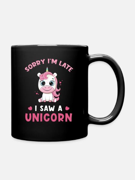 Einhorn - Tasse einfarbig - Schwarz