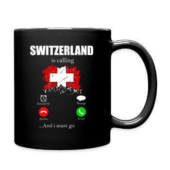 Suisse - Mug uni - noir - Droite
