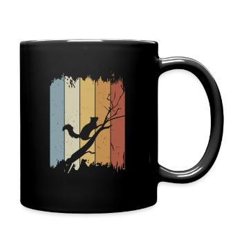 Rétro rétro écureuil silhouette - Mug uni - noir - Droite