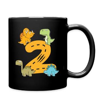 2 ans jeune dinosaure dino anniversaire - Mug uni - noir - Droite