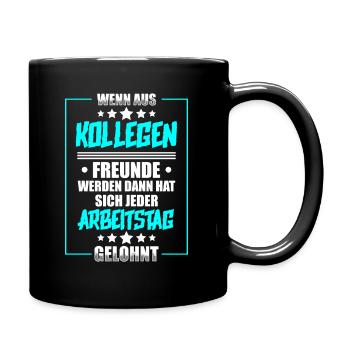 Jobwechsel Grafik Kollegin Kollege AbschiedsGrafik - Tasse einfarbig - Schwarz - Rechts
