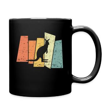 Vintage Retro Kangaroo Kangaroo marsupial - Mug uni - noir - Droite