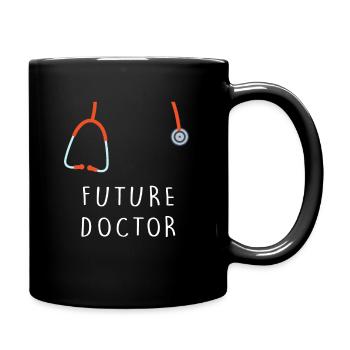 Future Doctor Funny Medical Students - Full Colour Mug - black - Right
