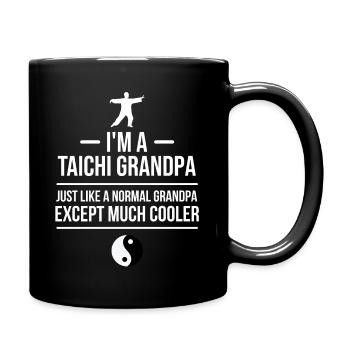 Taichi Opa Großvater Tai chi Taiji Aikido Kämpfer - Full Colour Mug - black - Right