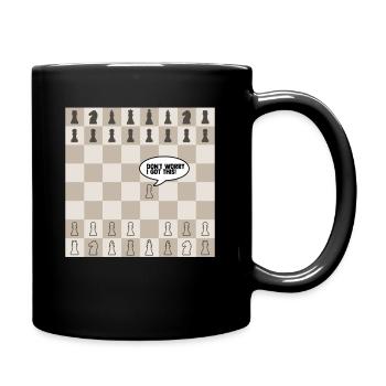 Schach - Tasse einfarbig - Schwarz - Rechts