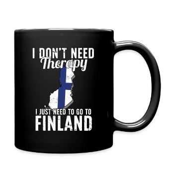 Finland flag I Finnish souvenirs - Full Colour Mug - black - Right