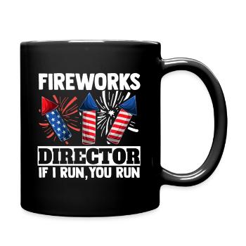 4th July Fireworks Director If I - Tasse einfarbig - Schwarz - Rechts
