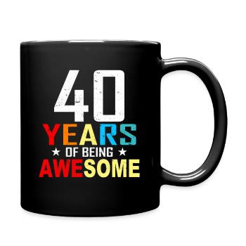 40 ans anniversaire 40 anniversaire cadeau 40 ans - Mug uni - noir - Droite