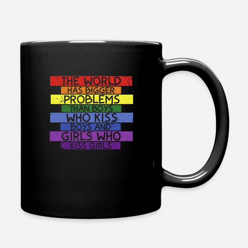 the world has bigger problems - ANTI LGBT - Mug uni - noir