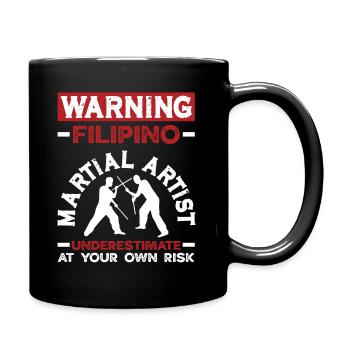 Lustige Eskrima Kali Arnis Filipino - Tasse einfarbig - Schwarz - Rechts
