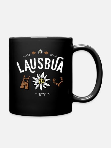 Lausbua Bayrischer Bua Ersatz Tracht Lederhose - Tasse einfarbig - Schwarz
