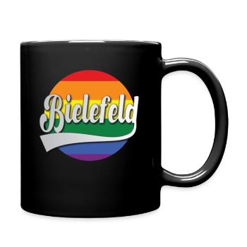 Bielefeld Regenbogen Tshirt Geschenk - Full Colour Mug - black - Right