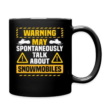 Funny Snowmobiling Snowmobile - Tasse einfarbig - Schwarz - Rechts