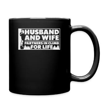 Paar Klettern Ehemann Ehefrau Wandern Bergsteigen - Mug uni - noir - Droite