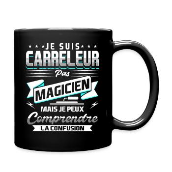 Carreleur de Carrelage Humour - Mug uni - noir - Droite