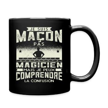 Maçon Maçonnerie Humour Macon - Mug uni - noir - Droite