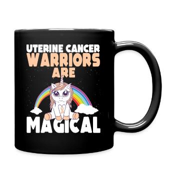 Uterine Cancer Awareness are magical Unicorn - Full Colour Mug - black - Right