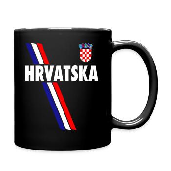 Drapeau de football Drapeau Hrvatska Croatie Croatia - Mug uni - noir - Droite