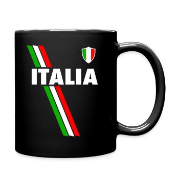 Drapeau de football Italie Italia - Mug uni - noir - Droite
