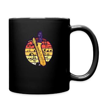 Saxophon - Mug uni - noir - Droite