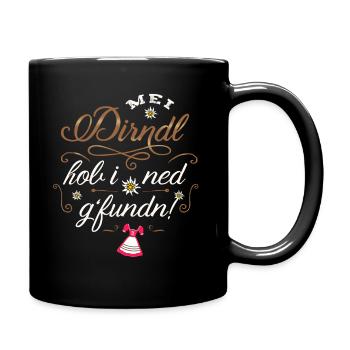 Trachtenshirt Dirndl Ersatz Trachten Sprüche - Tasse einfarbig - Schwarz - Rechts