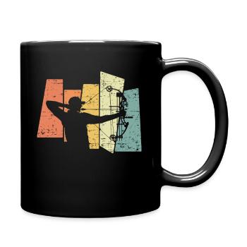 Archery Arrow Bow Rétro Rétro - Mug uni - noir - Droite