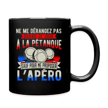 Petanque Pétanque - Mug uni - noir - Droite
