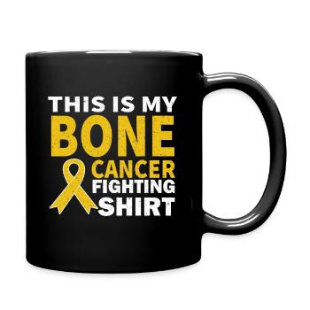 Knochenkrebs Knochen Krebs Survivor Bändchen Chemo - Tasse einfarbig - Schwarz - Rechts