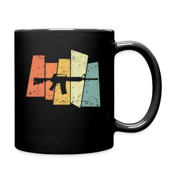 Rétro Gun Rifle Soldier Policeman Rétro - Mug uni - noir - Droite