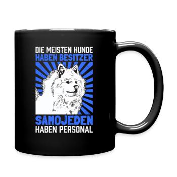 Samojeden haben Personal Samojede Schlittenhund - Tasse einfarbig - Schwarz - Rechts