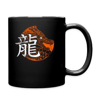 Dragon China Characters - Full Colour Mug - black - Right