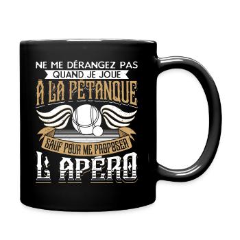 Petanque Pétanque - Mug uni - noir - Droite