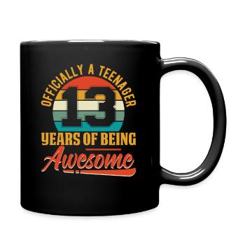 13ème anniversaire filles garçons 13 ans adolescent - Mug uni - noir - Droite