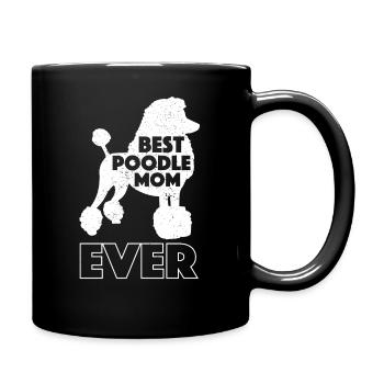 Drôle de caniche maman - Mug uni - noir - Droite
