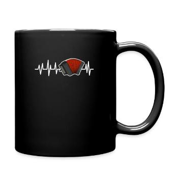 Accordion heartbeat - Full Colour Mug - black - Right
