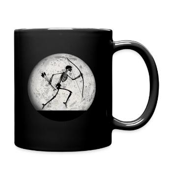 funny archery halloween archer archer - Full Colour Mug - black - Right