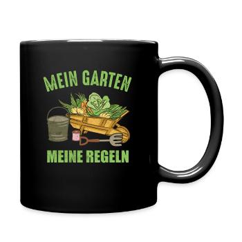 Hobbygärtner Gärtner - Tasse einfarbig - Schwarz - Rechts