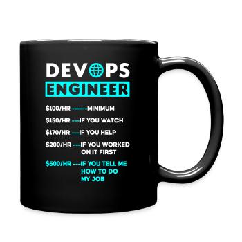 Ingénieur DevOps Cloud Computing Taux horaire - Mug uni - noir - Droite