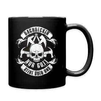 Dachdecker - Tasse einfarbig - Schwarz - Rechts