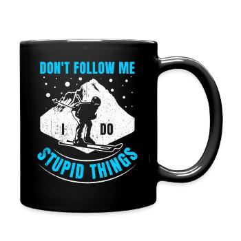 Ski - Tasse einfarbig - Schwarz - Rechts