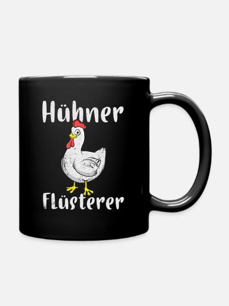 Huhn - Tasse einfarbig - Schwarz