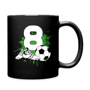 8ème anniversaire 8 ans footballeur - Mug uni - noir - Droite