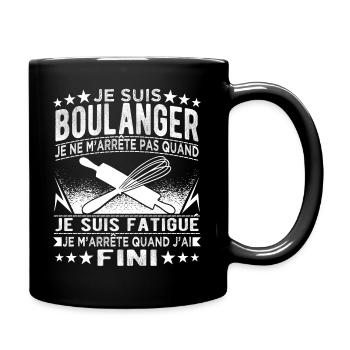 Boulanger Humour Boulangerie - Mug uni - noir - Droite