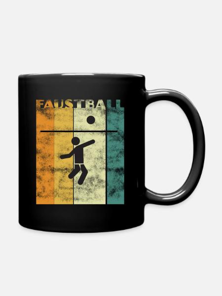 Faustball Retro Vintage - Tasse einfarbig - Schwarz