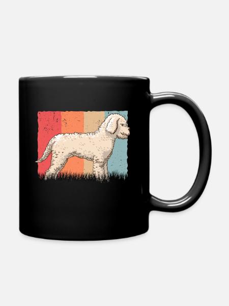 Lagotto Romagnolo Vintage Lagotti Retro Geschenk - Tasse einfarbig - Schwarz