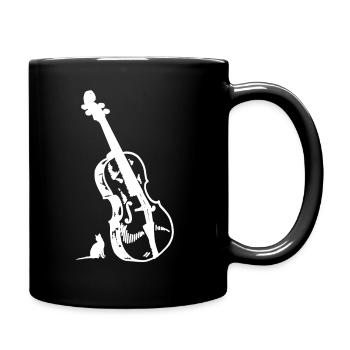 Cats Guitars Musicians Guitarist Guitar Player - Full Colour Mug - black - Right