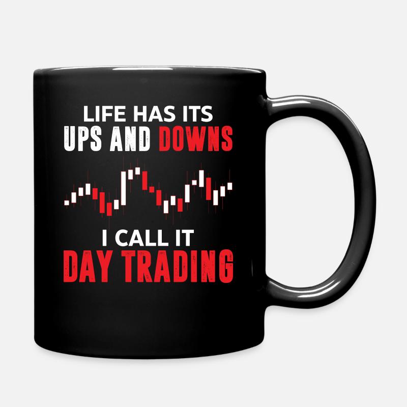 Trader Trading Börse Daytrading Finanzen Aktien - Tasse einfarbig - Schwarz